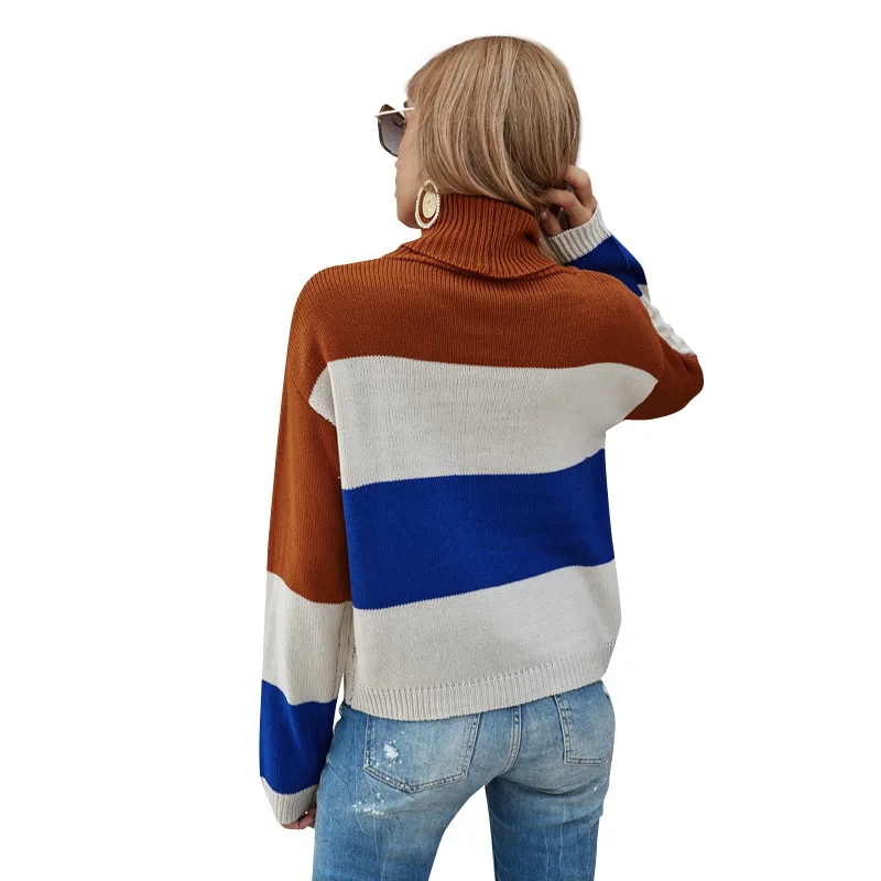 

Women Striped Sweater for Women Long Sleeve Pullovers Casual Cotton Sweater Female Top Jumper Plus Size
