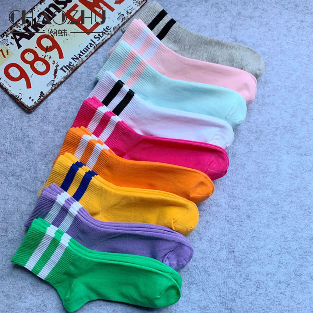 

CHAOZHU Women Men Unisex Fashion Striped Causal College Style Ankle Low Tube Street Socks Athletics Hose Cotton Knitting