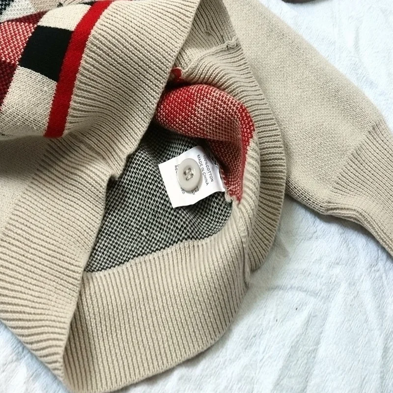 Свитер для маленьких мальчиков кардиган Осенний детский хлопковый пуловер