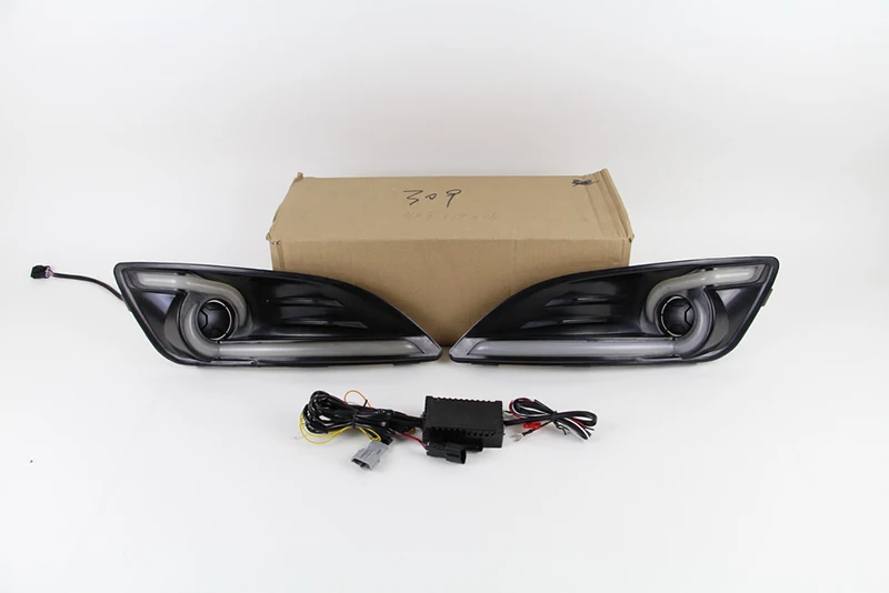 1 пара автомобильных мигающих дневных ходовых огней для Ford Fiesta 2013 2014 2015 2016