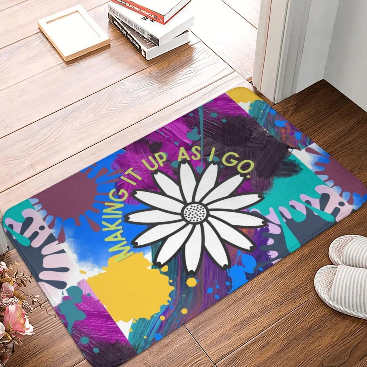 

Bath Mat Making It Up As I Go Polyester Rug Carpet Doormat Non-slip Durable Entrance Living Room Home Bathroom Kitchen Cocina