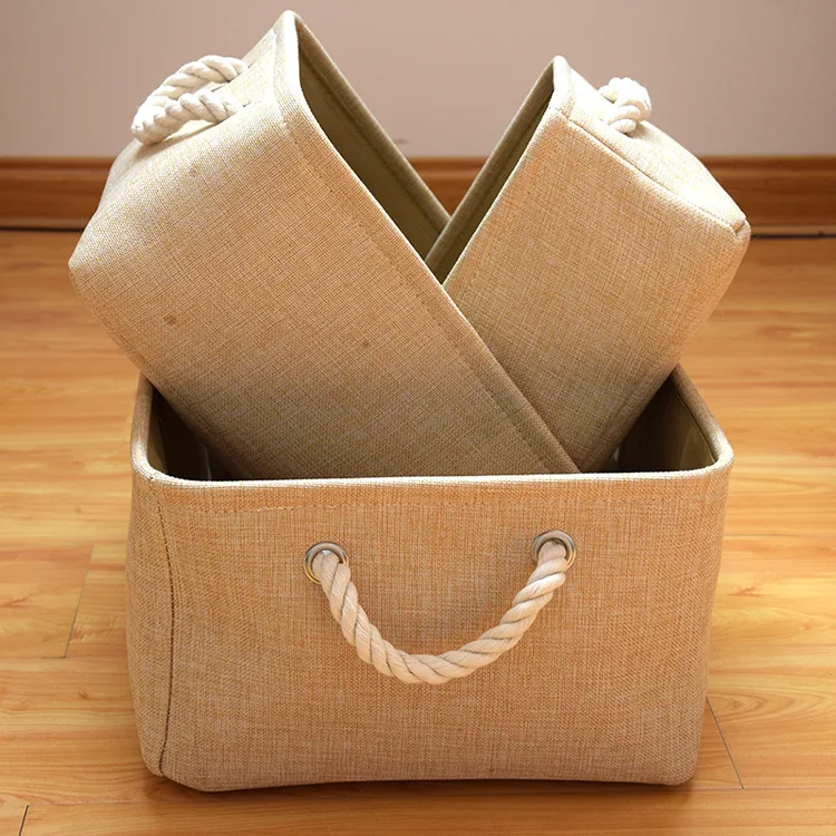 

New Folding Storage Basket Foldable Linen Storage Box Bins Fabric Organizer Collapsible Office Bedroom Closet Toy Laundry Basket