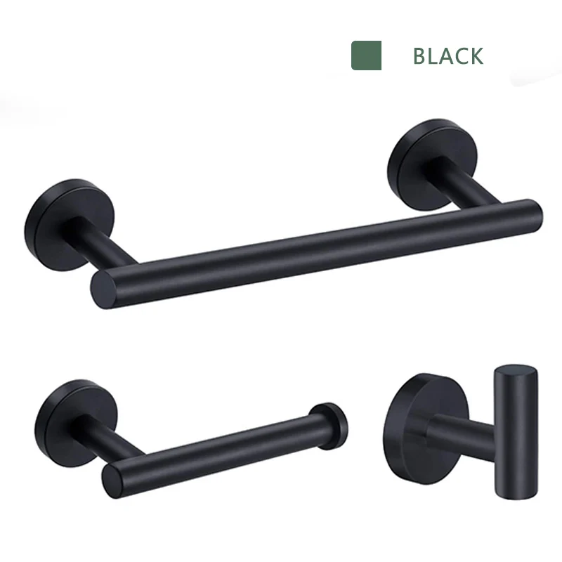 Three piece set1 FLG золотые аксессуары для ванной комнаты, нержавеющая сталь, держатель для туалетной бумаги, держатель для башни, настенный набор аксессуаров для ванной комнаты - Цвет: Three piece set1