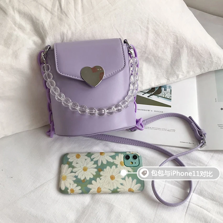 

TOYOOSKY Retro Bucket Bags Women Handbag High Capacity Casual acrylic chain Shoulder Messenger Bags chic Ladies PU Purse