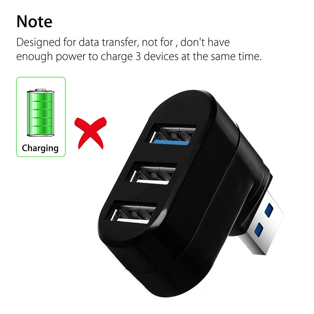 3 порта мини USB 0 концентратор вращающийся высокоскоростной разветвитель