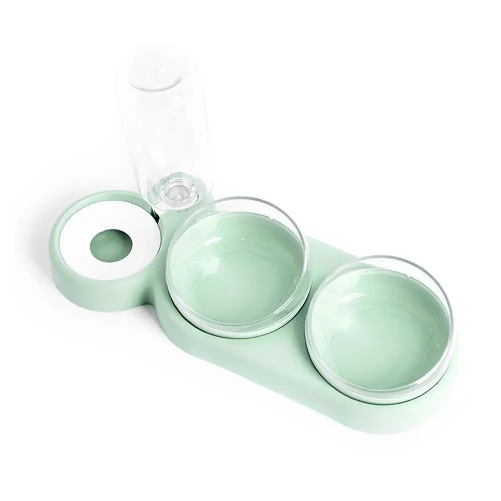 Миска для домашних животных кошек двойная миска еды с автоматическим дозатором