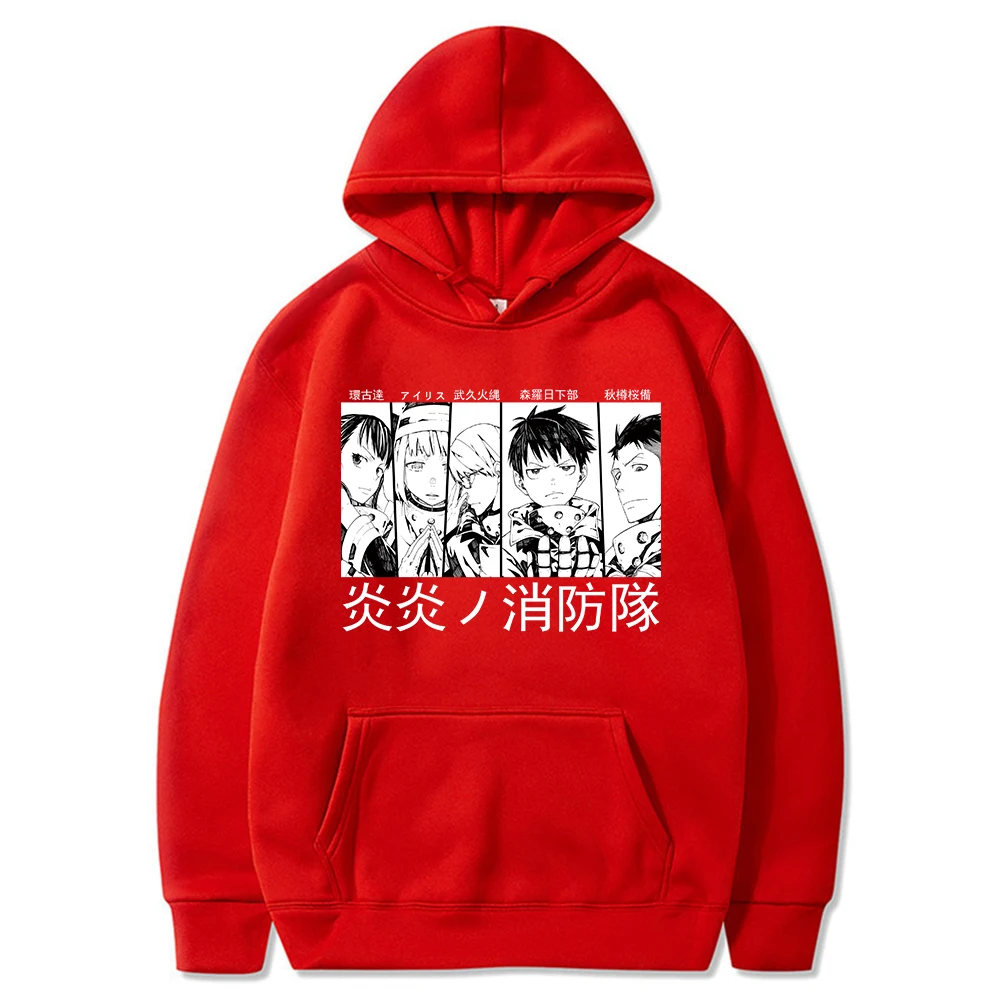 

Men Spring Autumn Fire Force Hoodie Sweatshirts Shinra Kusakabe Akitaru Obi Graphic Pullove for Women Sportswear Cosplay Clothes