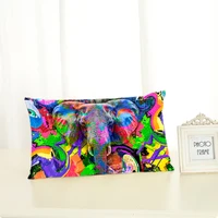 elephant dog lion wolf pillowcase decor cartoon animal cushion cover for sofa car home 45x45cm soft plush pillow case