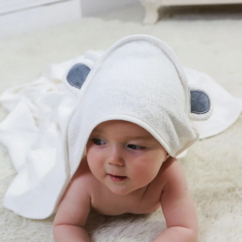 

Baby Infant Swimming Bath Towel with Hooded Cloak Children's Newborn Bathrobe Warm Bamboo Fiber Washcloth Super Soft Absorbent