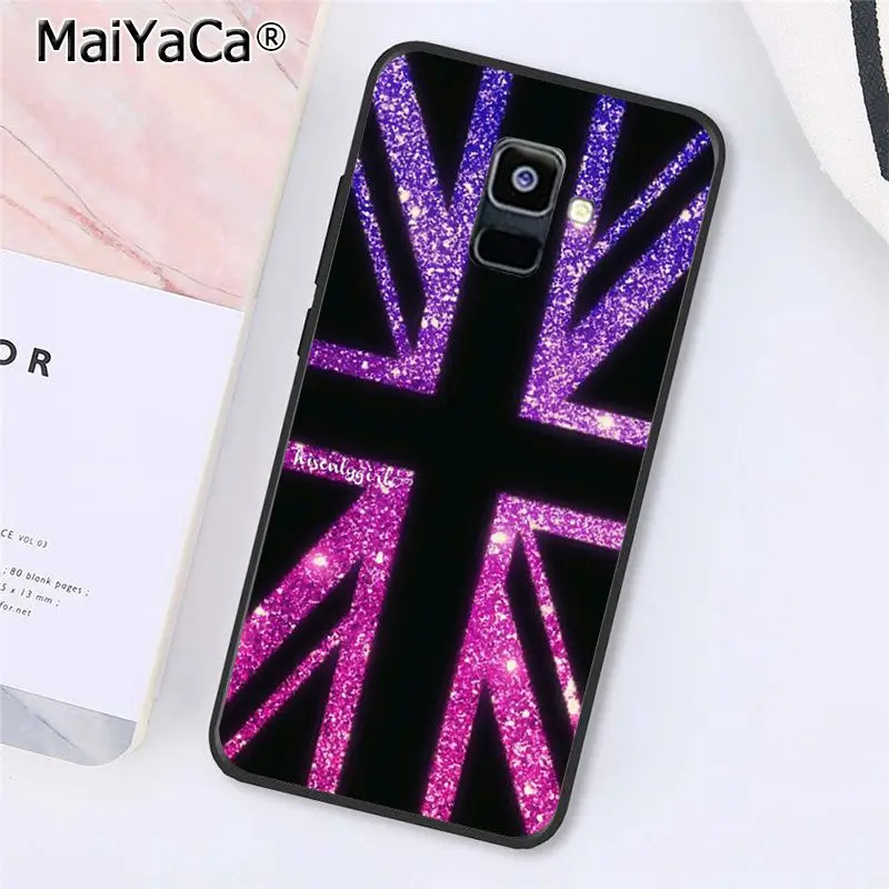 MaiYaCa Любовь Фиолетовый Блестящий чехол для телефона Samsung Galaxy A7 A50 A70 A40 A20 A30 A8 A6 Plus A9