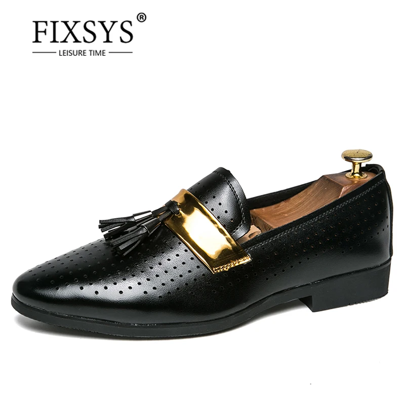 FIXSYS/модные мужские лоферы с кисточками Дышащая сетчатая модельная обувь Мужские