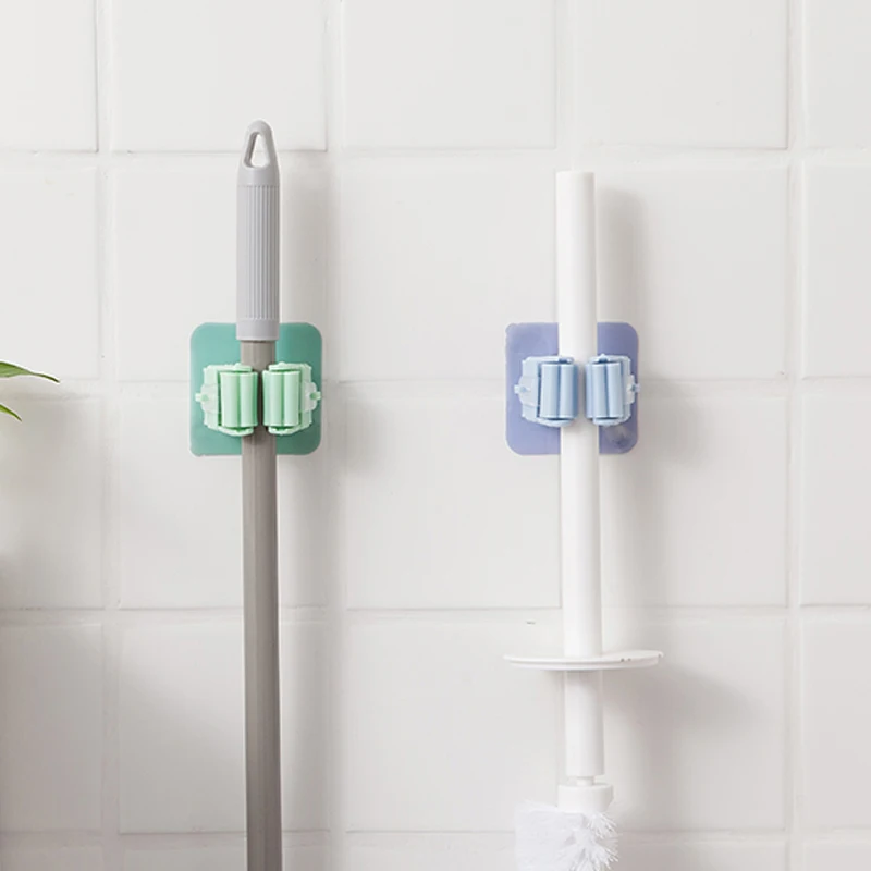

2021 New Strong Suction Cup Mop Broom Holder Wall Mounted Mop Holder Mop Organizer Garden Storage Rack Hanger Clip Seamless Hook