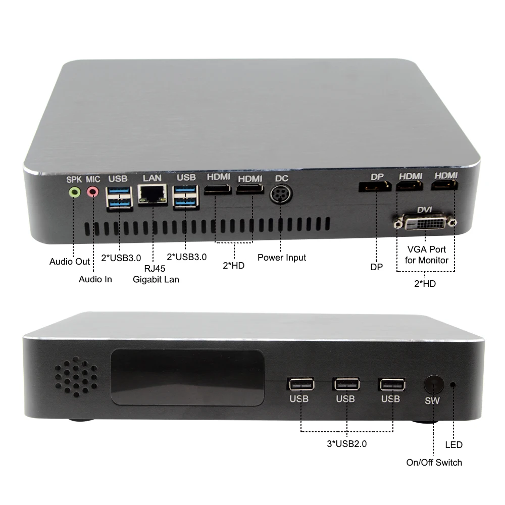 Новый игровой ПК Intel i5 9400F 6 ядер потоков i7 8700 i3 9100F Nvidia GTX 1050 4 Гб мини 2 * DDR4 HDMI 0 1 DP DVI