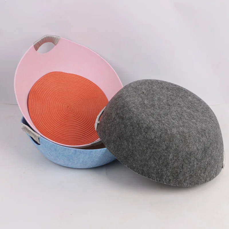 

Cute Simple Easy Cleaning Four Seasons Universal Cat Mat Cat Bed Puppy Kennel Plate Felt Cat House Cat Sleeping Bag Pet Bed