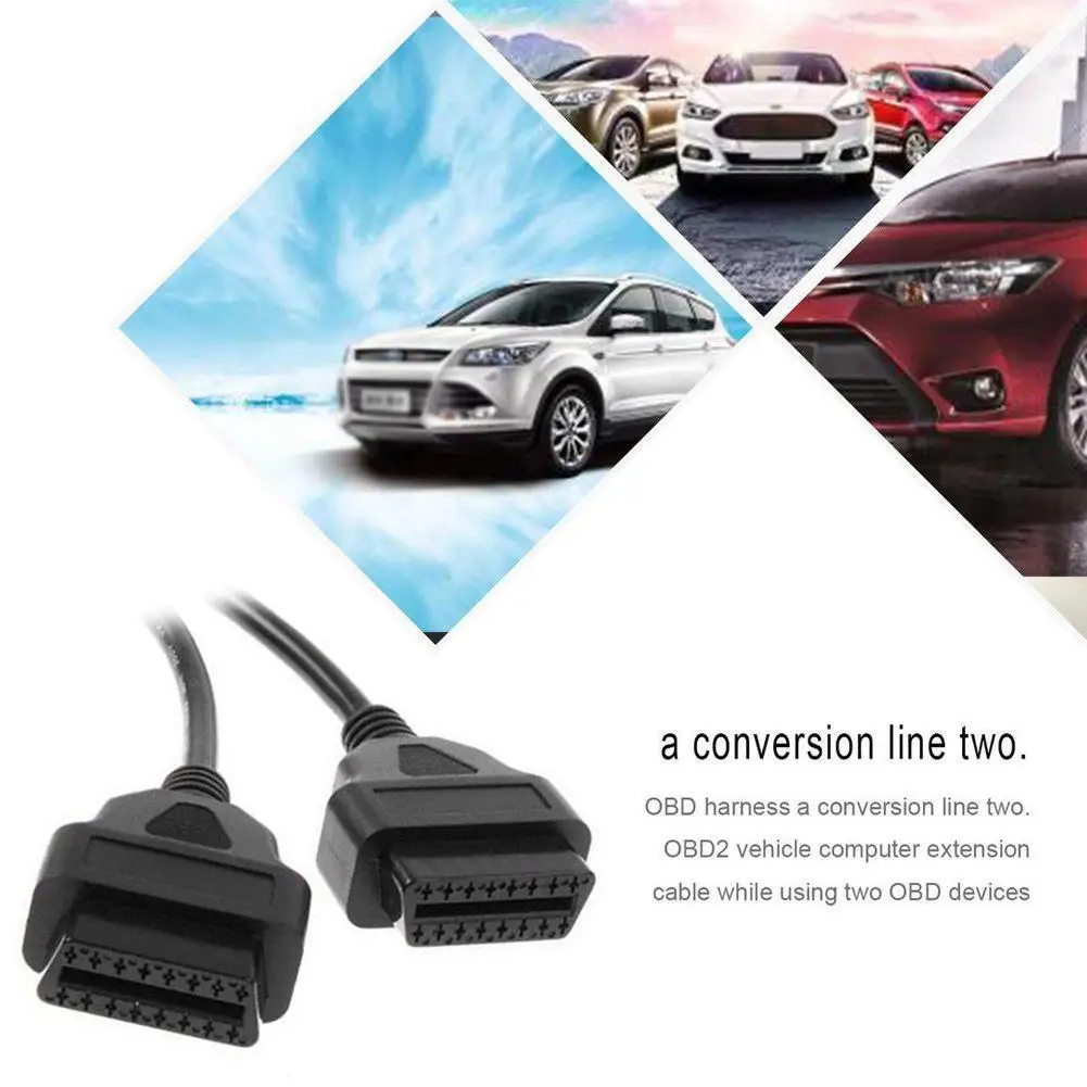 16 контактный Удлинительный кабель OBD II разветвитель 2 Y переходник линия
