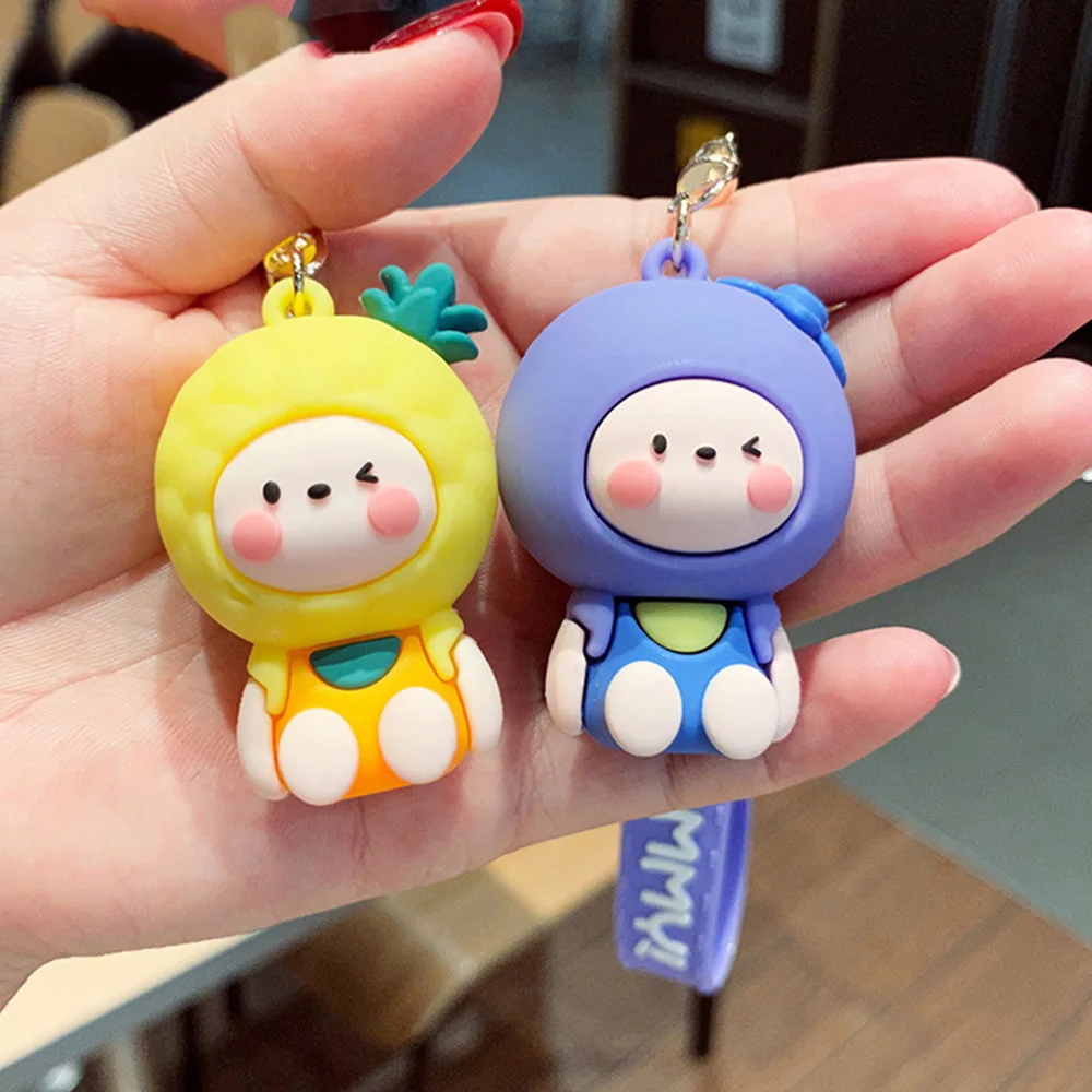 Мультяшные брелоки с фруктами авокадо ананасом клубникой кукольные фигурки