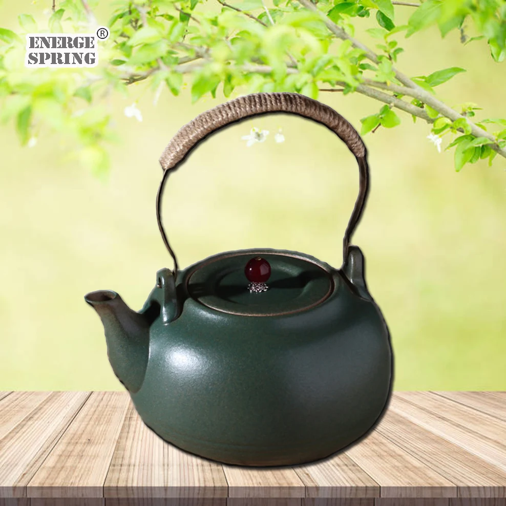 Чайник с зеленой глазурью 1200 мл | Дом и сад