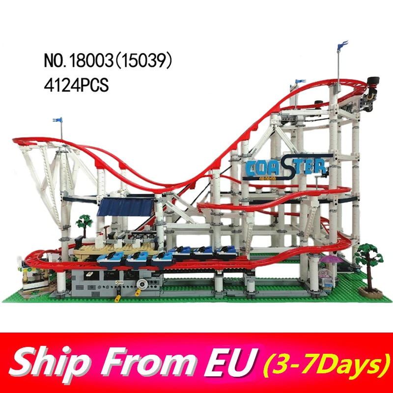 4124Pcs 84028 Architecture Roller Coasters Model Building Blocks Set Compatible with 15039 18003 Bricks Toys for Boys Girls Gift