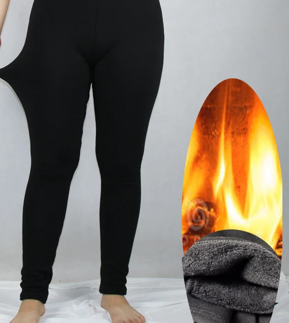 

Shikoroleva Women Leggings Warm Fleece Winter Thick Elastic Stretch Jeggings Black Plus Size 7XL 6XL 5XL 4XL XS Thicken Velvet