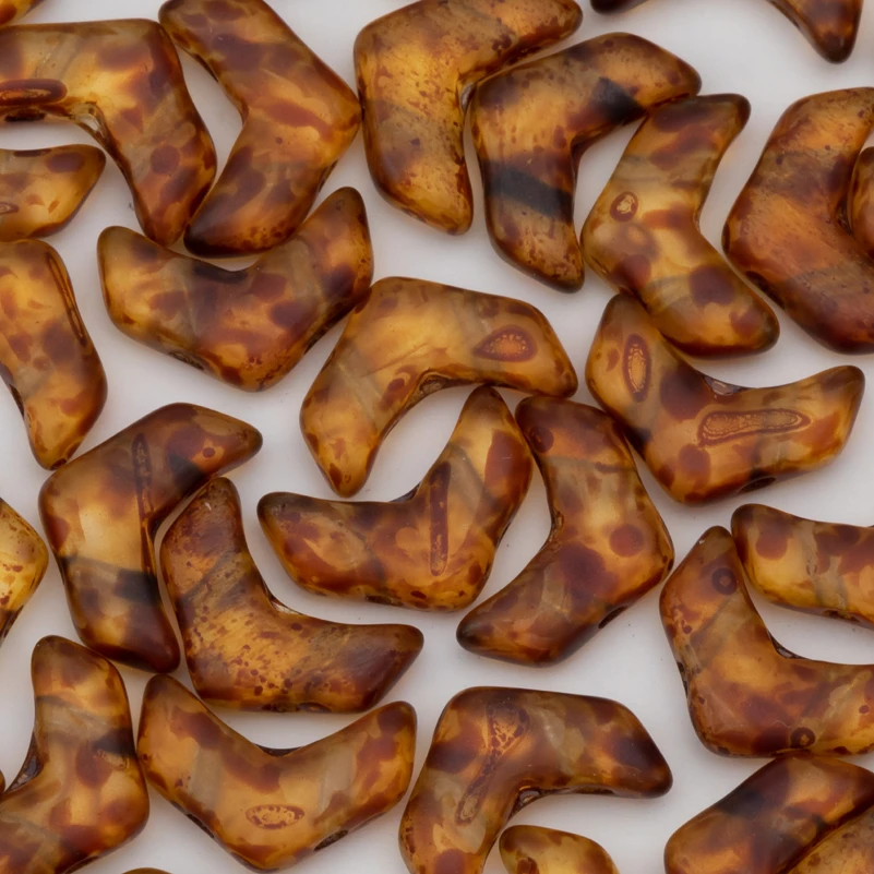 Бусины из чешского стекла ChevronDuo 5 г 10x4 мм бусины с двойными отверстиями около 20 шт.