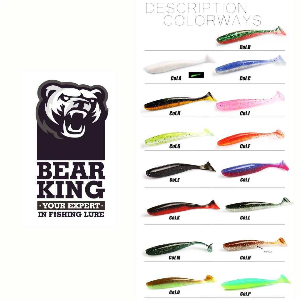 2019 приманка для рыбной ловли BEARKING Shiner 75 мм 2 г 16 дюймов Мягкая искусственная