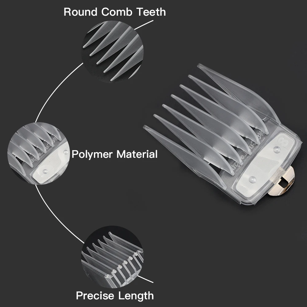 

Clear Crystal Replacement Hair Clipper Guard Hair Cutting Attachment Guide Comb Transparent Hair Clipper Limit Comb For Wahl