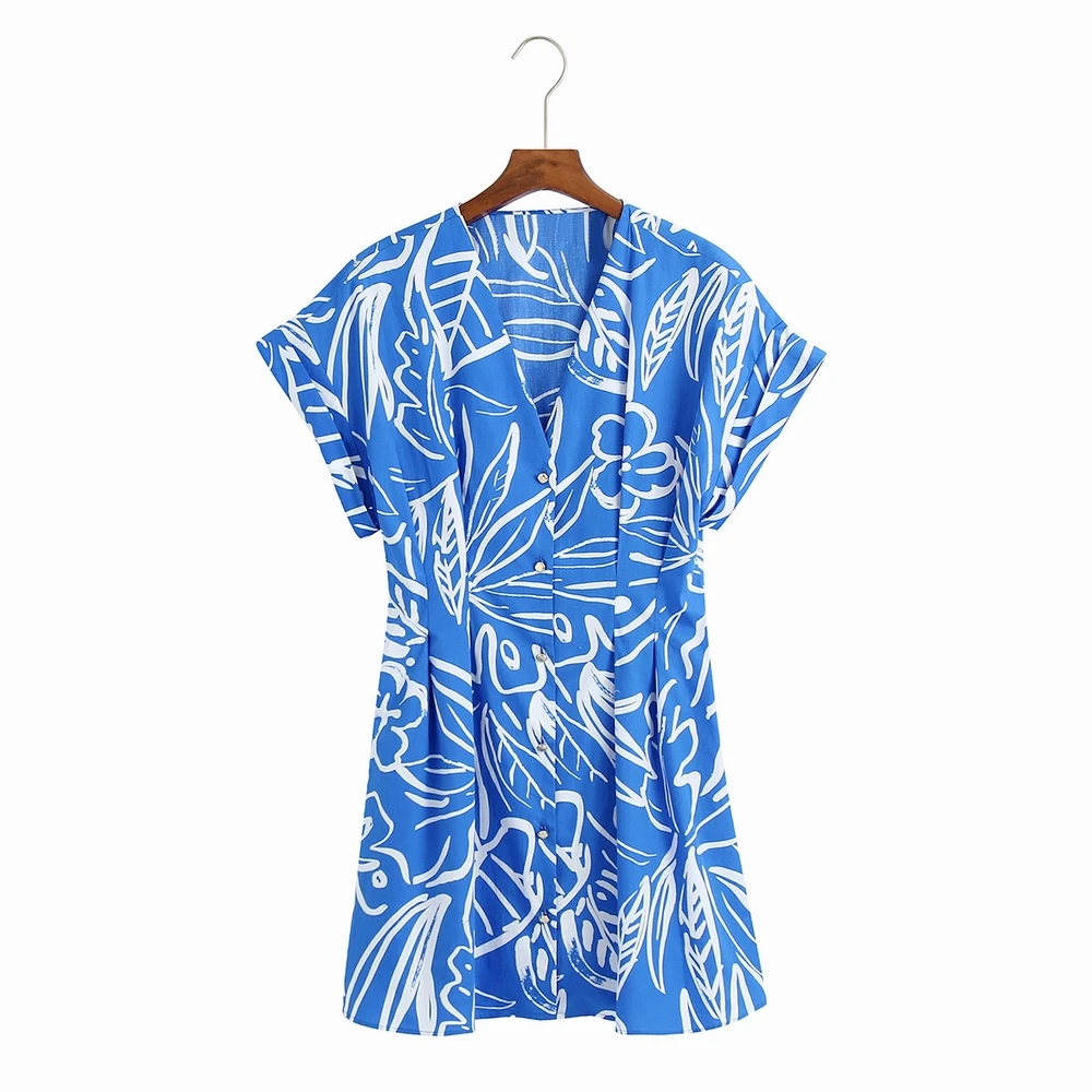 

Мини-платье женское летнее с коротким рукавом, свободного покроя