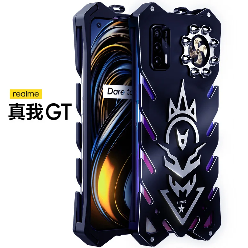 for zimon armor ii aviation metal case for oppo realme gt bumper powerful case shockproof aluminum bumper back cover case free global shipping