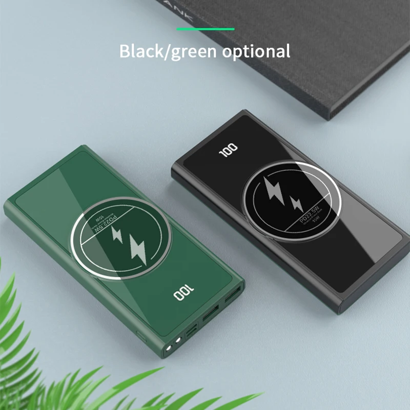 

PD22.5W Power Bank 10000mAh Portable Magnetic Powerbank 15W Wireless Fast Charging External Battery Charger Auxiliary Battery