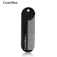 cestomen 1 pcs men beard pocket comb small metal hairdresser comb moustache massage anti static hair combs hair accessories
