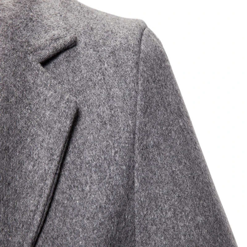 

New Arrivals Men Winter Wool Blends Coat British Style Slim Fit Long Woolen Coat Men Brand Windbreaker Jacket Overcoat