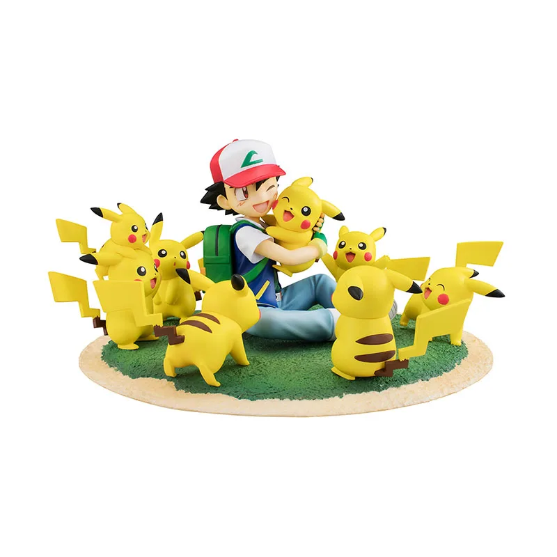 Мультяшный пепельный Кетчум с Pika Famliy экшн фигурка коллекция игрушек аниме