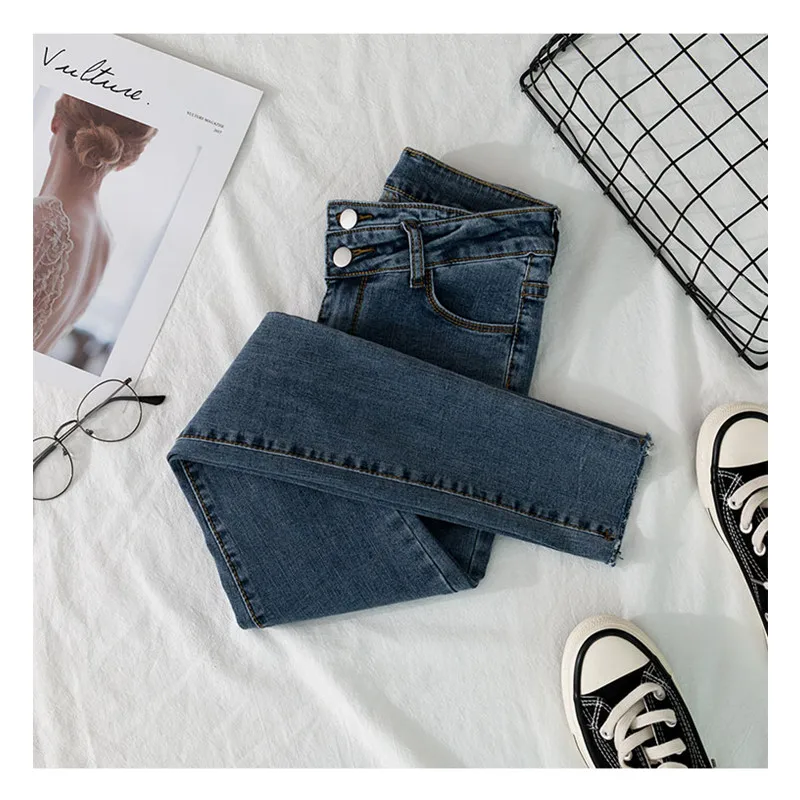 Джинсы JUJULAND женские с завышенной талией винтажные узкие брюки из денима