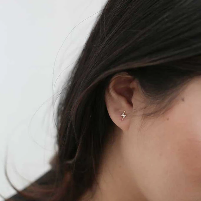 Стильные серьги гвоздики из стерлингового серебра 925 пробы с застежкой молнией и