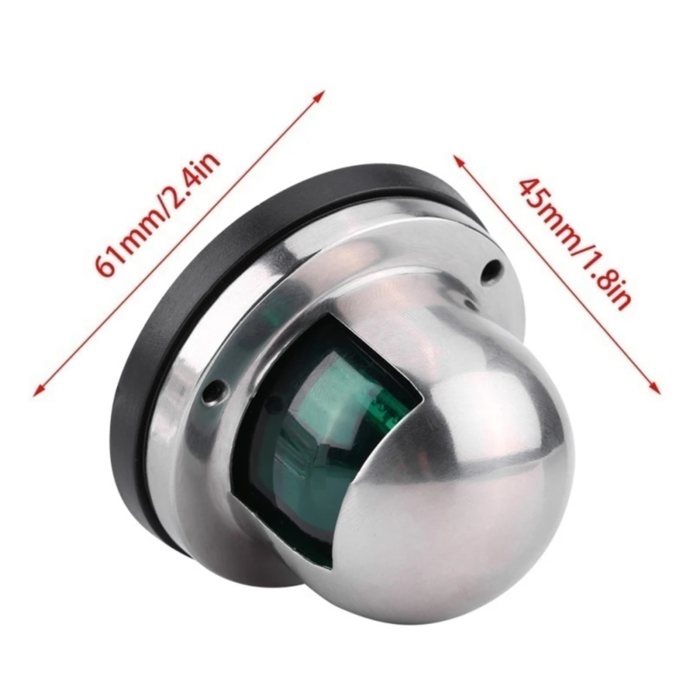 

2 In 1 Stainless Steel Red Green Marine Bow LED Navigation Lights Boat 12V Yacht Pontoon Bright Lights Accessories Dropship
