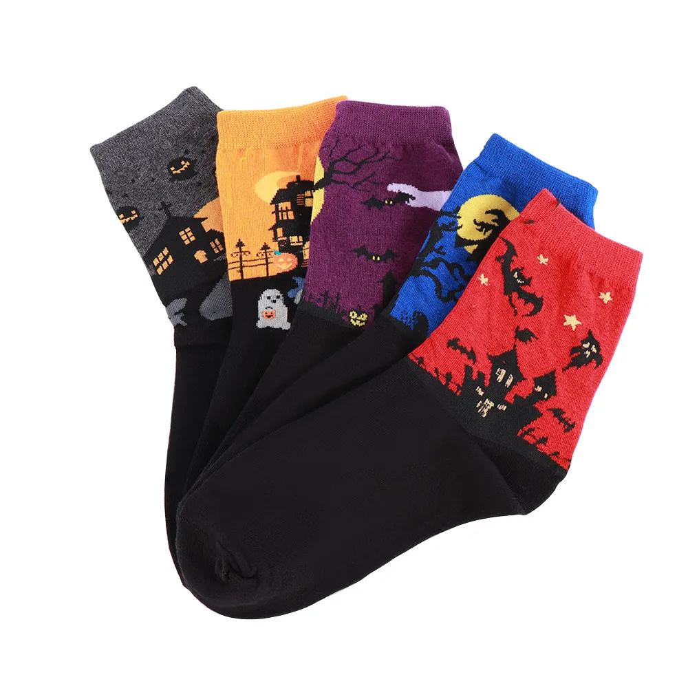 Носки хлопковые для мужчин и женщин креативные забавные пар с рисунком замка