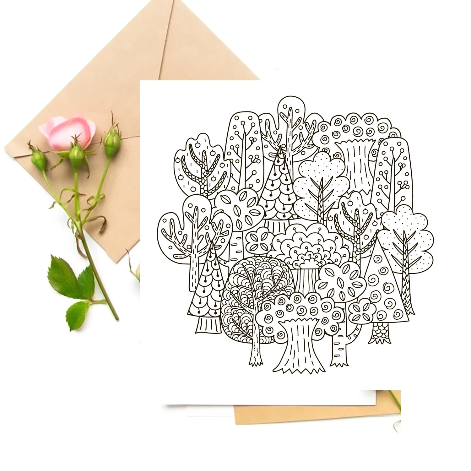 

Cartoon Tree Background Transparent Clear Stamps For DIY Scrapbooking/Card Making Stamps Fun Decoration Supplies