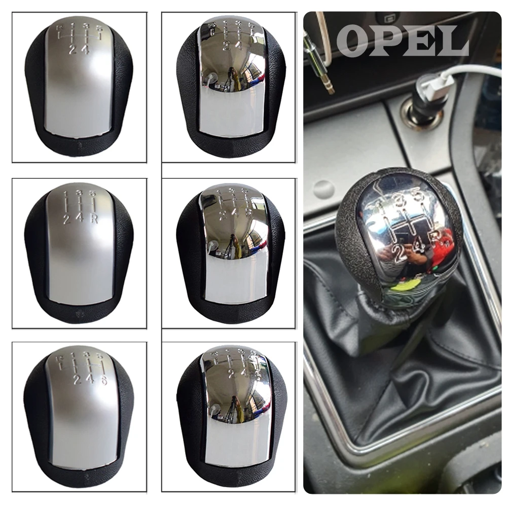 

Chrome ABS 5 / 6 Speed Car Gear Shift Knob Lever HandBall For Vauxhall Opel Vectra C 2002 2003 2004 2005