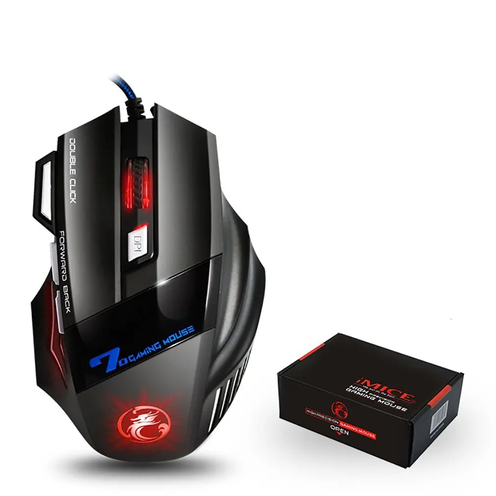 

LED Optical Gamer Mouse USB Wired Gaming Mouse 7 Buttons Gamer Computer Mice For Laptop PC desktop notebook