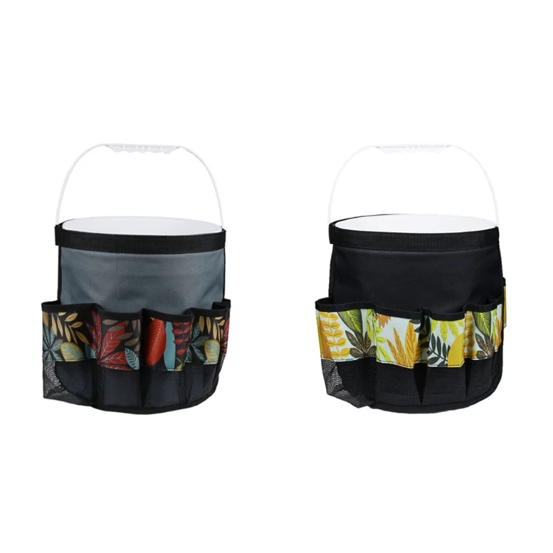 

Print Round Carrying Garden Tool Bag Waterproof Storage Pocket Folding Pack R2JC