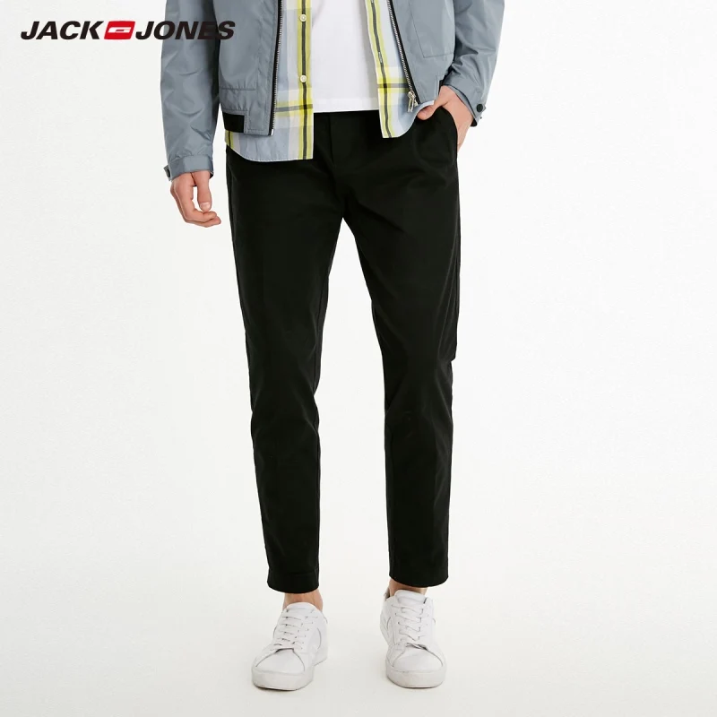 JackJones мужские облегающие однотонные Стрейчевые укороченные брюки из лайкры |