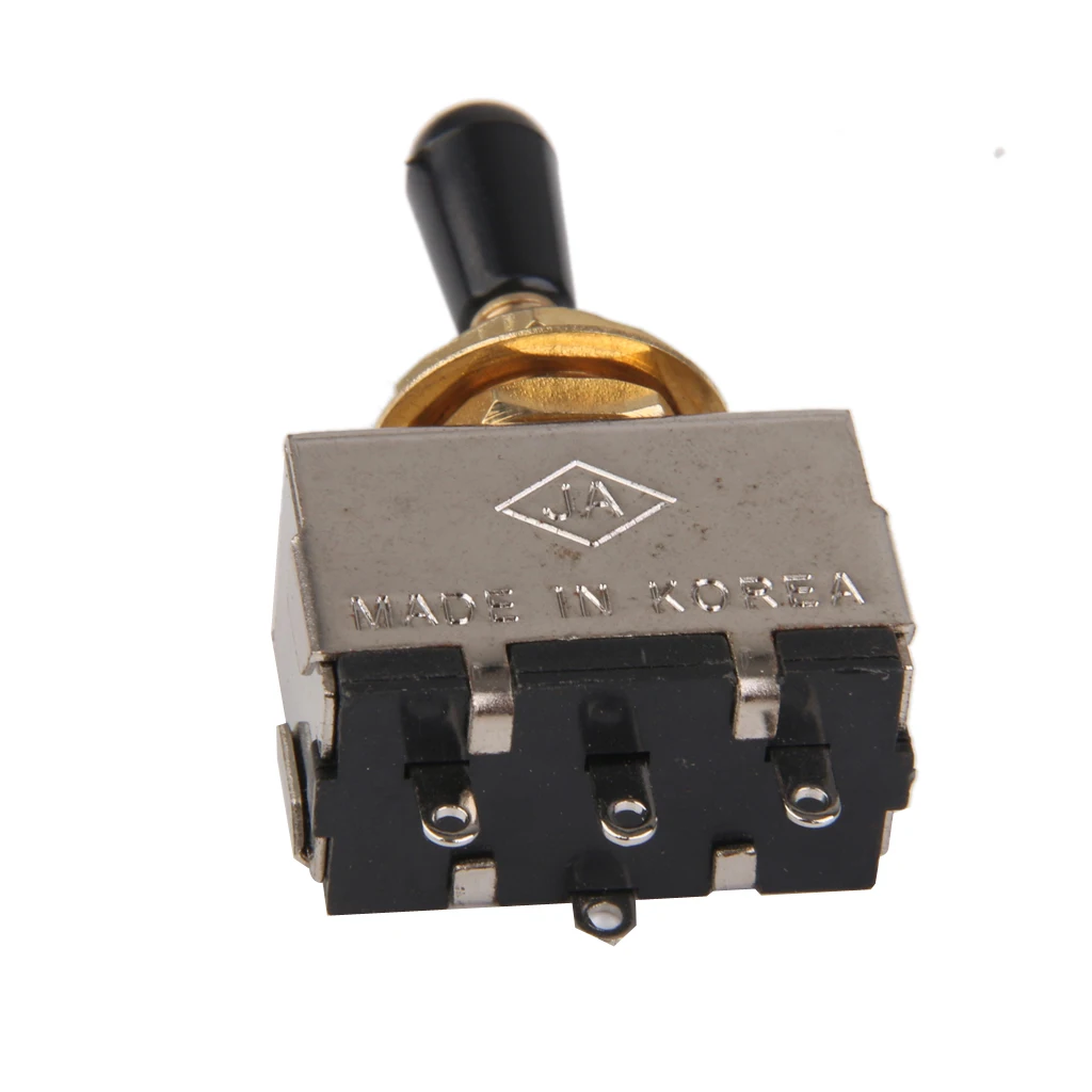 Новая 3-полосная золотая коробка тумблер с черной крышкой для электрогитары