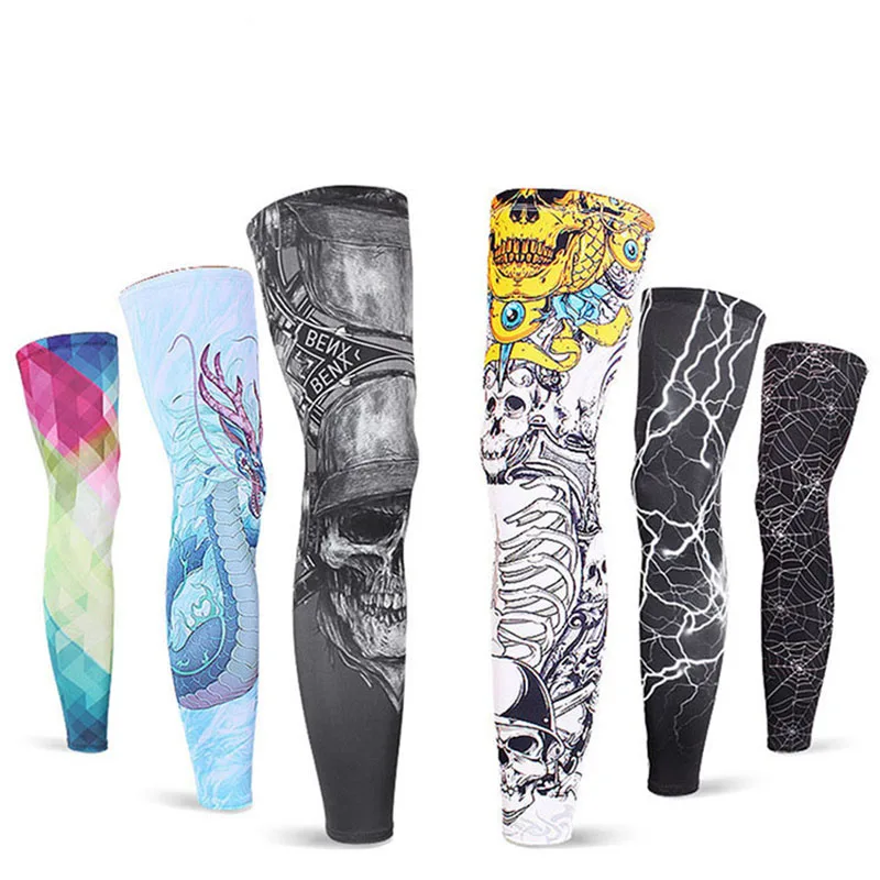 

Cycling Leg Sleeves Sports Safety Quick Dry Anti UV Ice Silk Leggings Cover Leg Warmer Sports Leggings Running Soccer