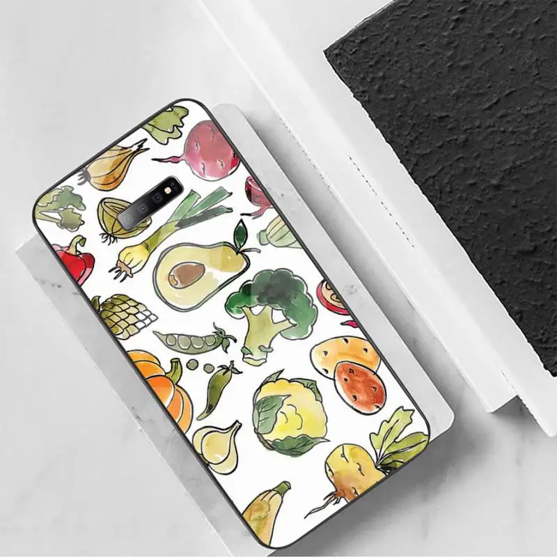 

Vegan Vegetables Veggies Phone Case Tempered glass For Samsung S6 S7 edge S8 S9 S10 e plus note8 9 10 pro