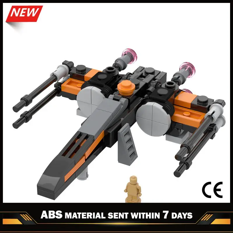 

MOC-34123 Star Spaceship T70XWing 1:125 Bricks Compatible with Small Building Blocks Assemble Children's Toys Movie Collection