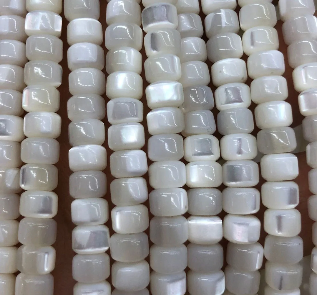 

4mm Natural White Heishi Shell Mother of Pearl Beads Spacer Beads 15" long strand