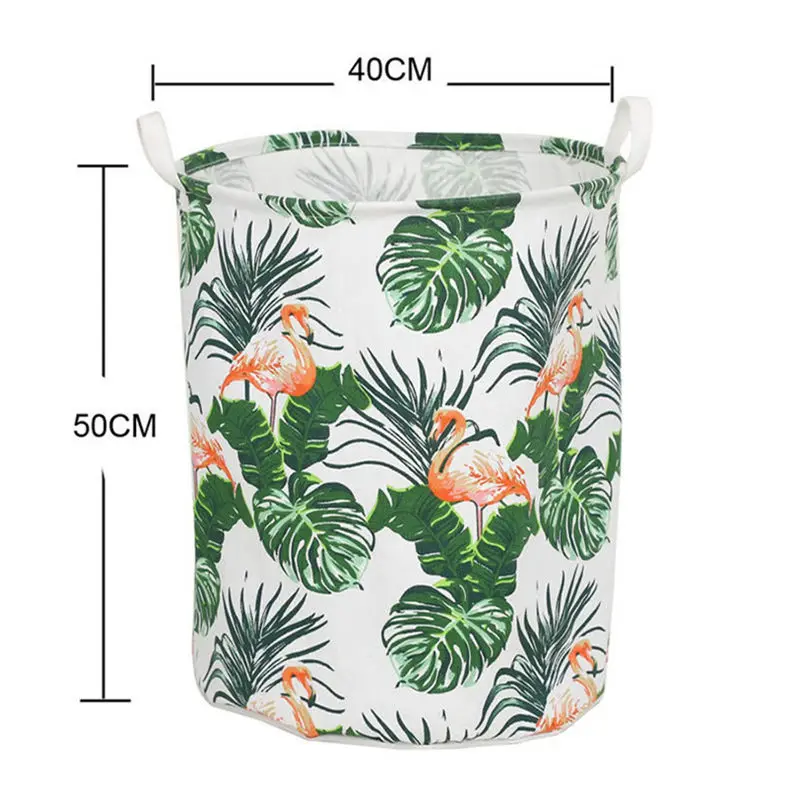 Laundry Basket 40*50cm linen cotton Folding Storage For Home Dirty Colthes Toy Gift Bags Organizer | Дом и сад