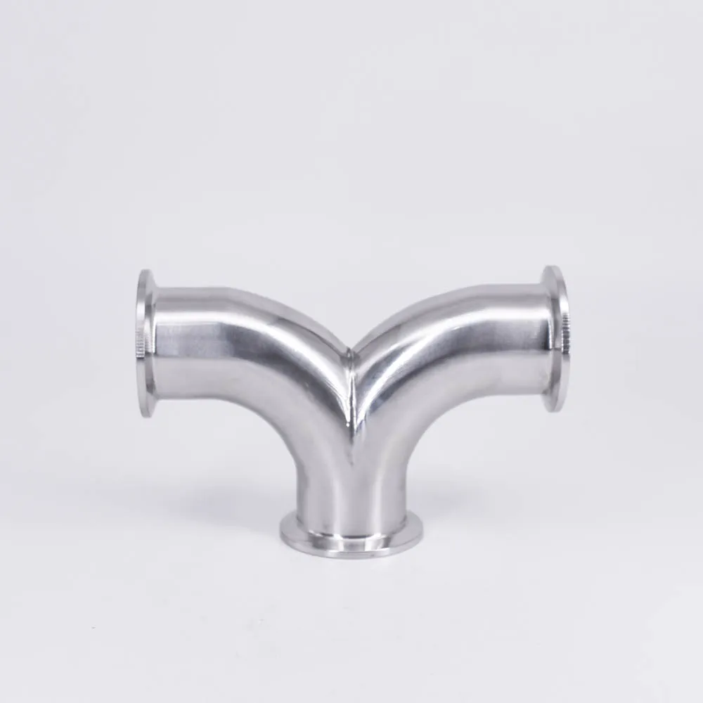 

1-1/2" 38mm Pipe OD x 1.5" Tri Clamp Y-Shaped Elbow 3 Way SUS 304 Stainless Sanitary Fitting Homebrew Beer Wine Diary Product