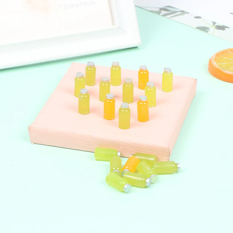 

10Pcs Mini Dollhouse Miniature Fruit Juice Doll House Drinks Model Toy Accessories Simulation Toy for Kids