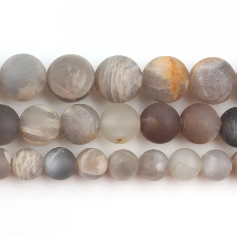 Бусины из натурального камня матовые черные круглые бусины с отверстием под